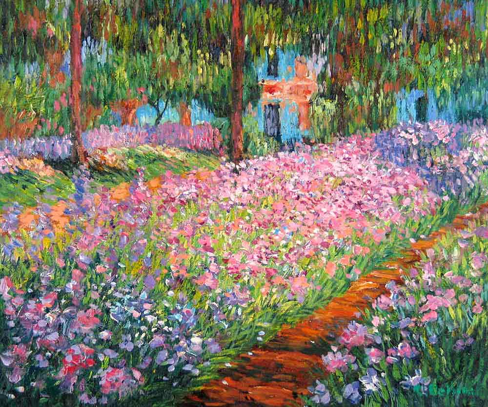 Artist's Garden at Giverny, by Claude Monet